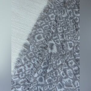 J. Crew Gray Leopard Print Scarf